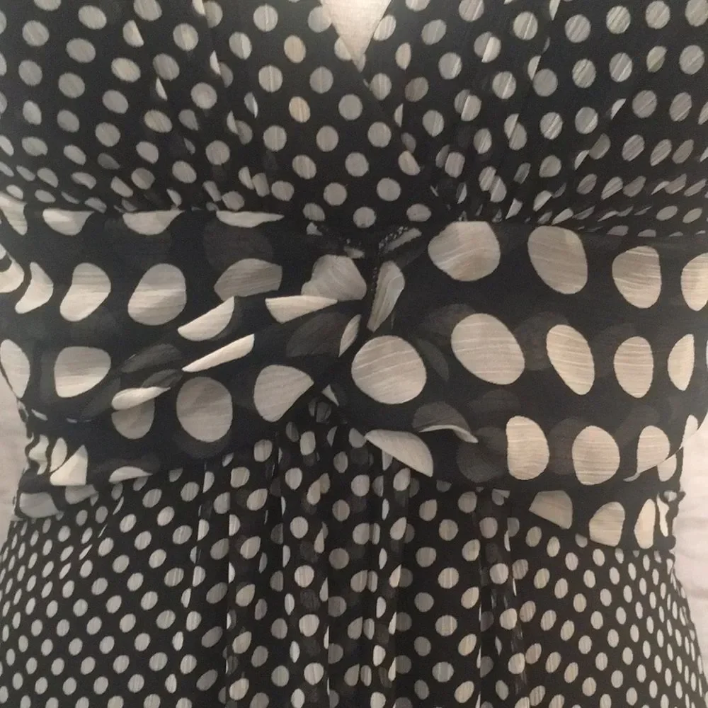 Vintage Polka Dot Halter Knee-Length Dress - Small - Picture 3 of 12